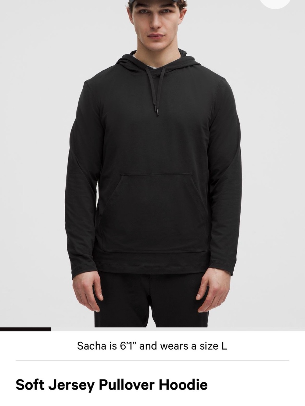 all in motion Black Soft Jersey Pullover Hoodie - Men's